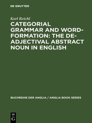 cover image of Categorial Grammar and Word-Formation